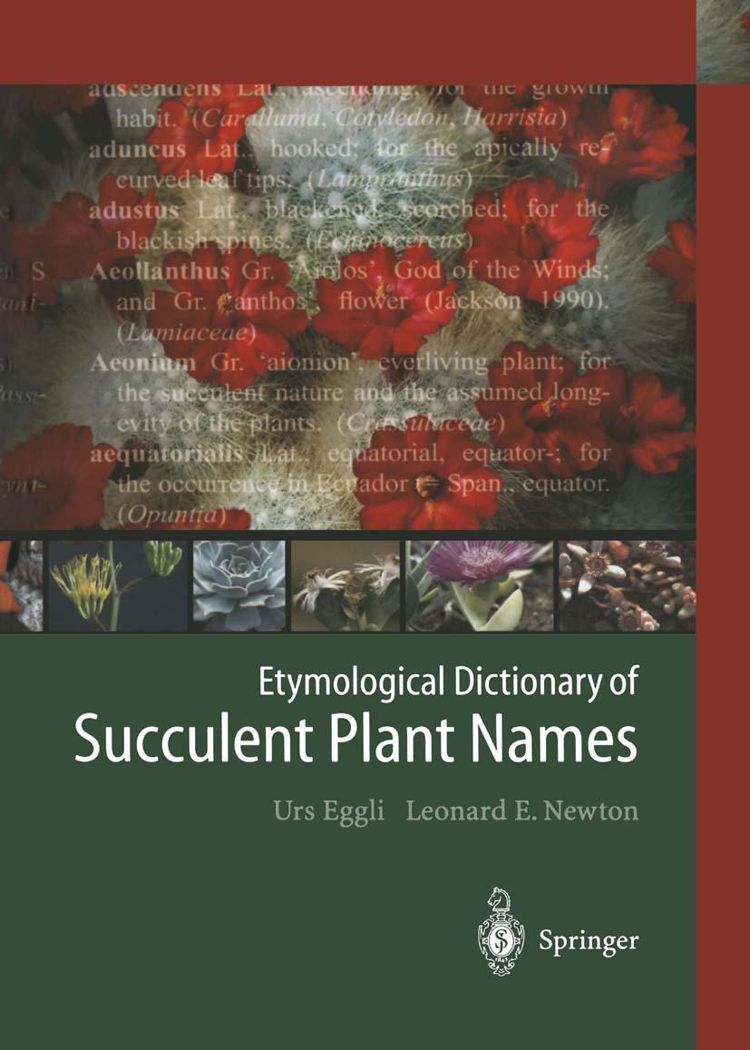 Cover: 9783642055973 | Etymological Dictionary of Succulent Plant Names | Newton (u. a.)