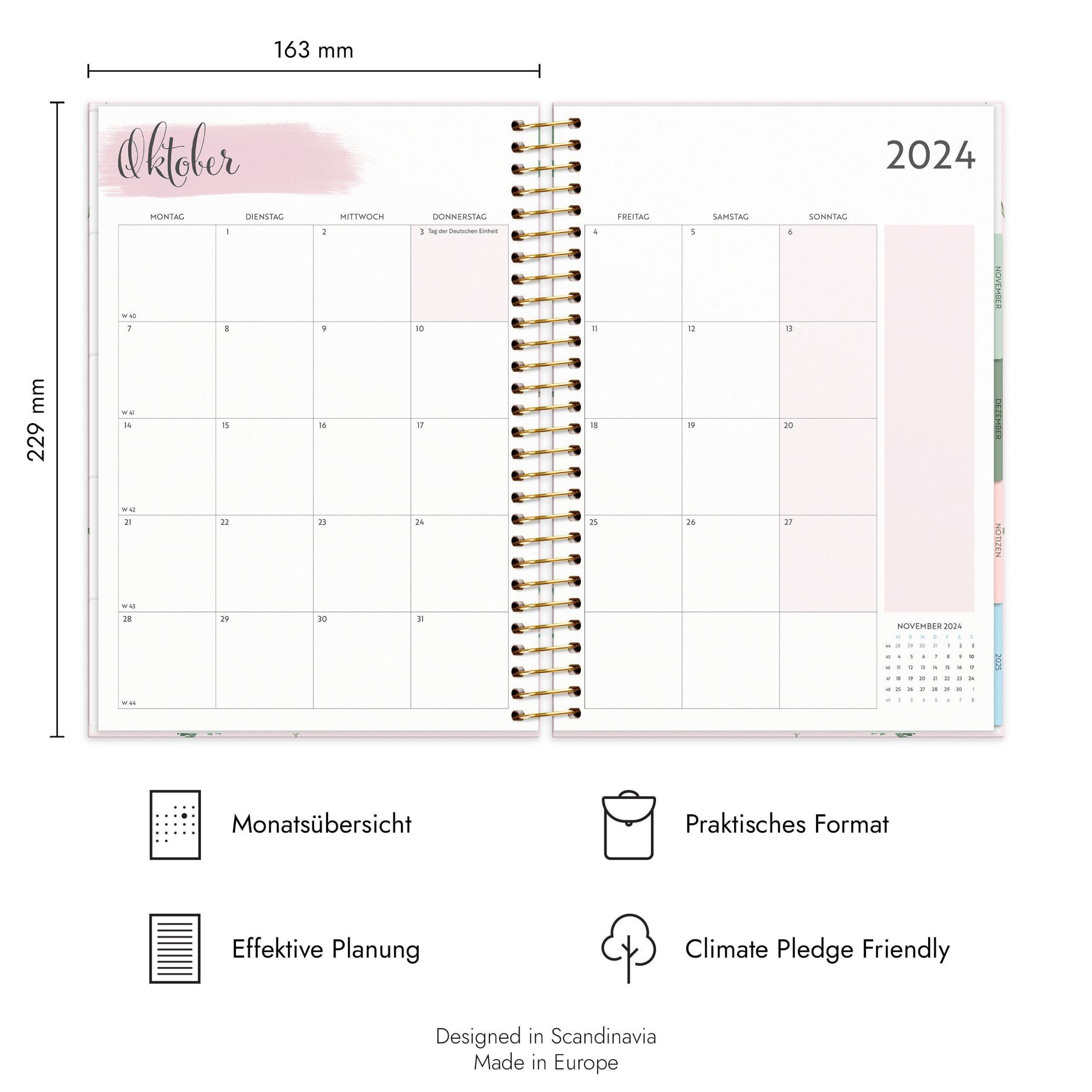 Bild: 7340188002834 | Burde Life Organizer Rosa Kalender 2024 | Terminplaner für 2024 | Buch