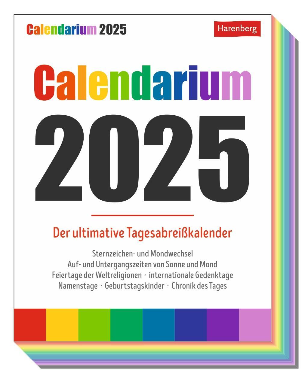 Cover: 9783840034909 | Calendarium Tagesabreißkalender 2025 - Der ultimative...