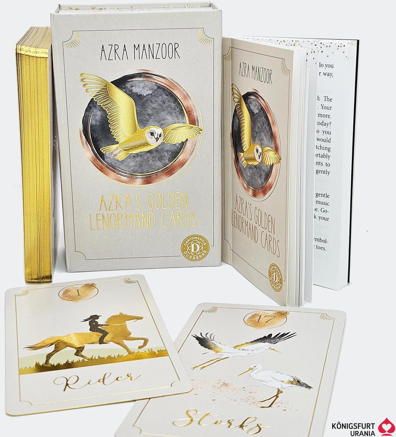 Cover: 4250375110149 | Azra's Golden Lenormand: 36 Golden Lenormand cards in modern,...