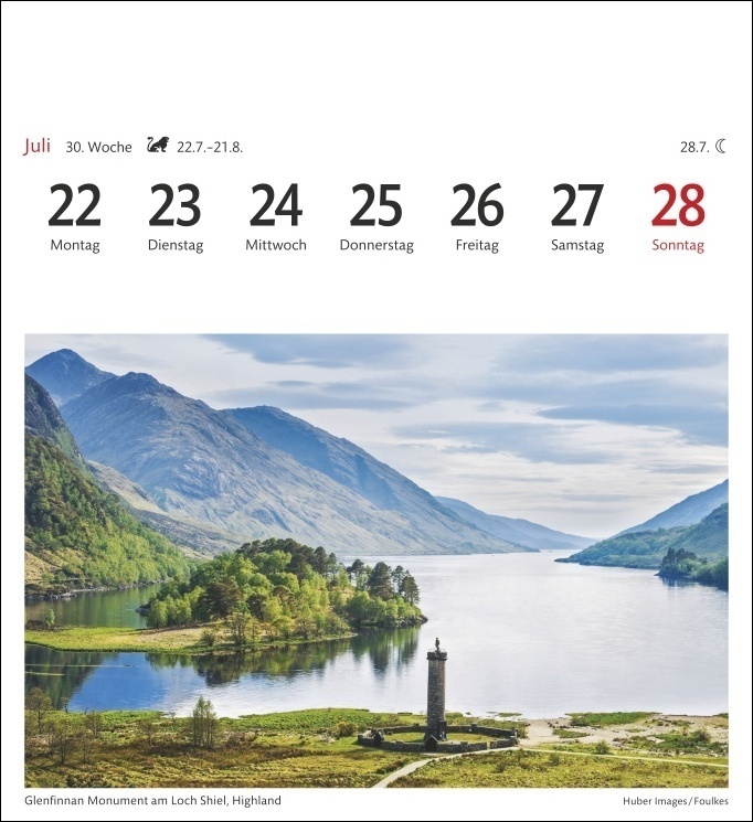 Bild: 9783840030666 | Schottland Sehnsuchtskalender 2024. Postkarten-Fotokalender voll...