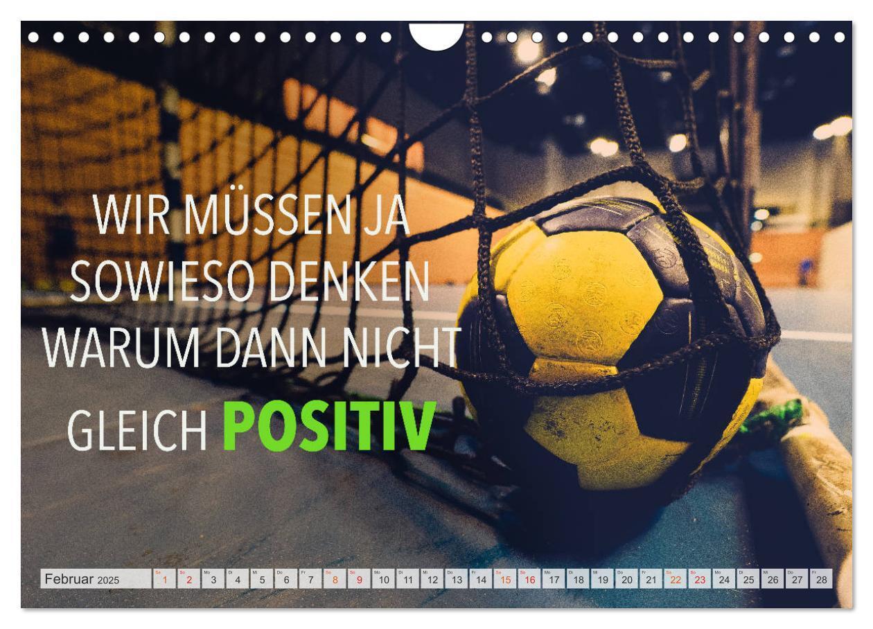 Bild: 9783435117499 | Positive Gedanken - Motivation und Handball (Wandkalender 2025 DIN...