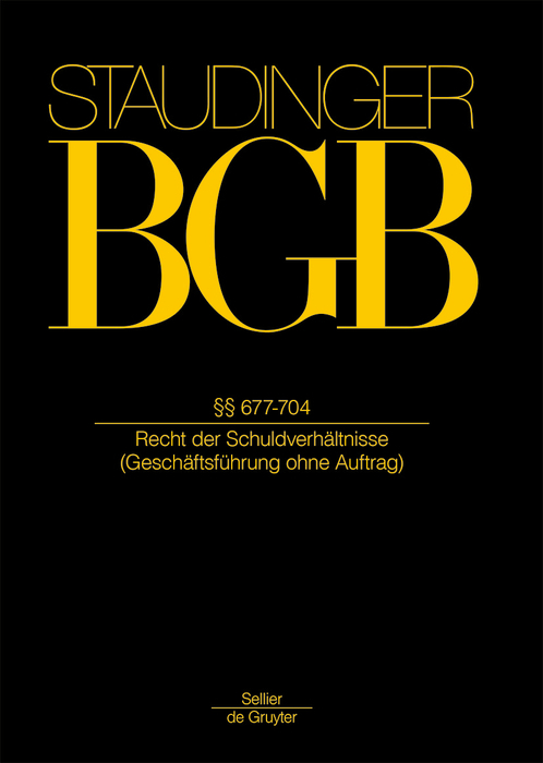 Cover: 9783805911610 | §§ 677-704 | (Geschäftsführung ohne Auftrag) | Bergmann (u. a.) | Buch