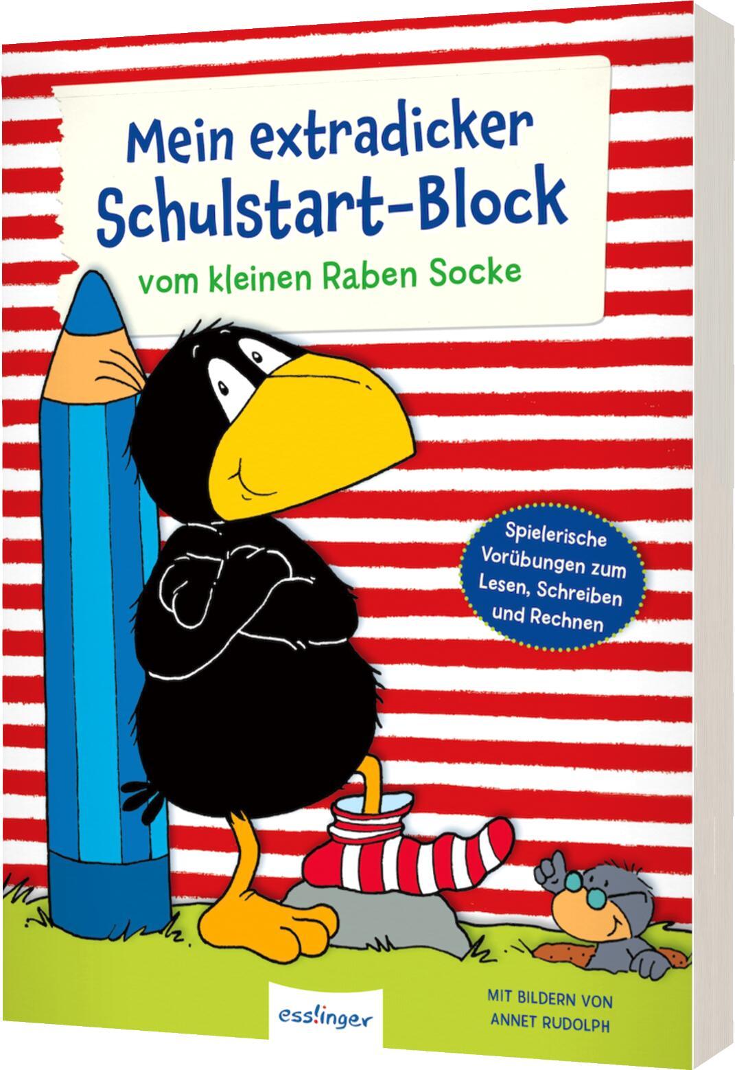 Cover: 9783480236930 | Der kleine Rabe Socke: Mein extradicker Schulstart-Block | Taschenbuch