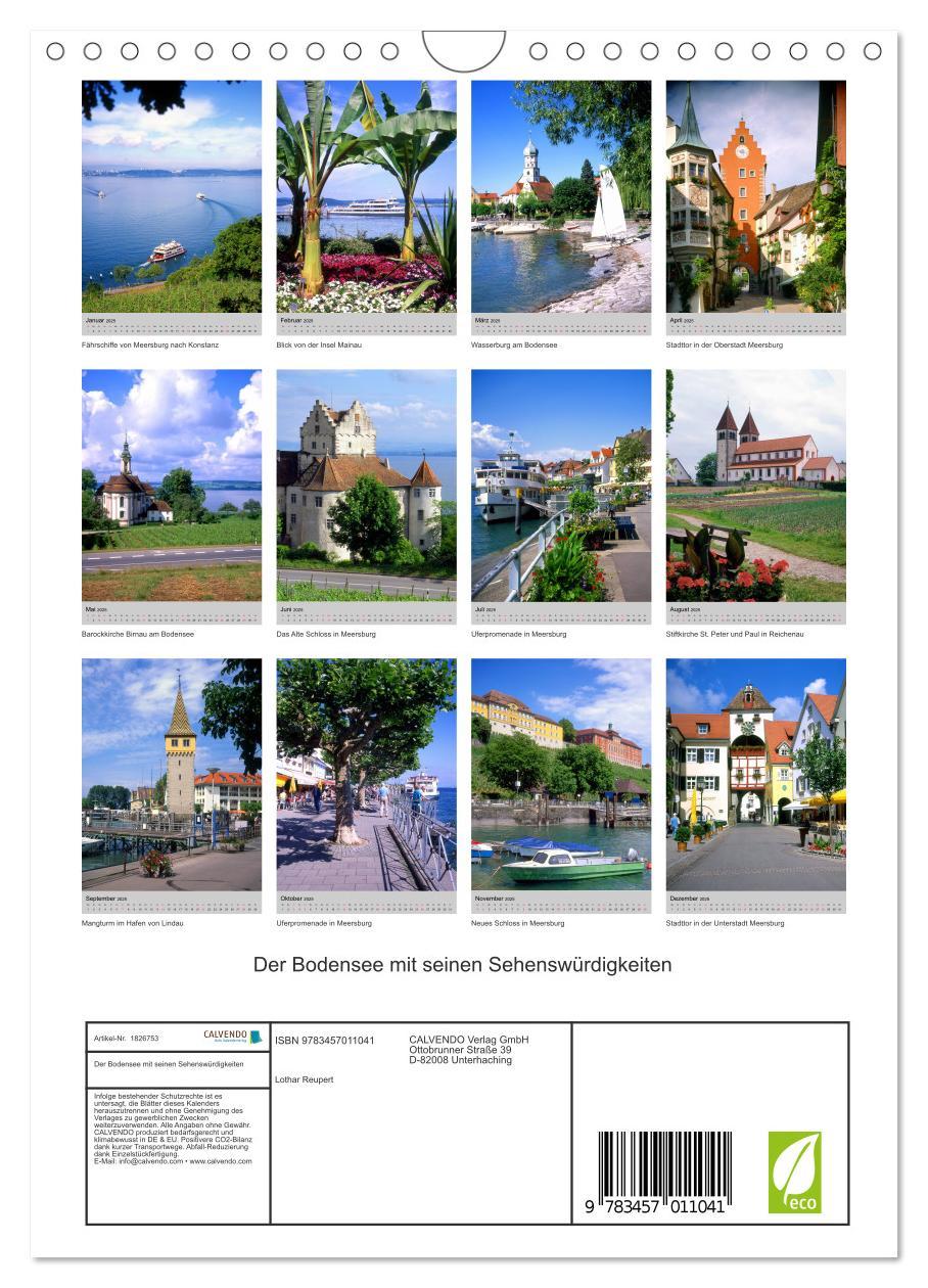 Bild: 9783457011041 | Der Bodensee mit seinen Sehenswürdigkeiten (Wandkalender 2025 DIN...