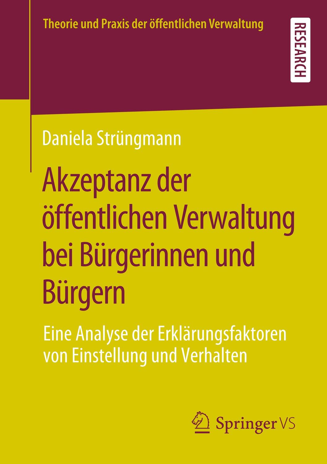 Cover: 9783658283759 | Akzeptanz der öffentlichen Verwaltung bei Bürgerinnen und Bürgern