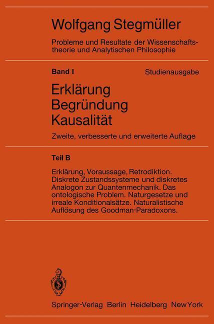 Cover: 9783540118114 | Statistische Erklärungen. Deduktiv-nomologische Erklärungen in...