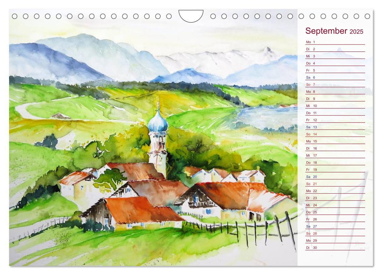 Bild: 9783435523122 | Murnau und das Blaue Land - Aquarelle und Fotografien (Wandkalender...