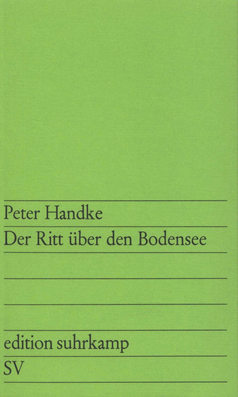 Cover: 9783518105092 | Der Ritt über den Bodensee | Peter Handke | Taschenbuch | 102 S.