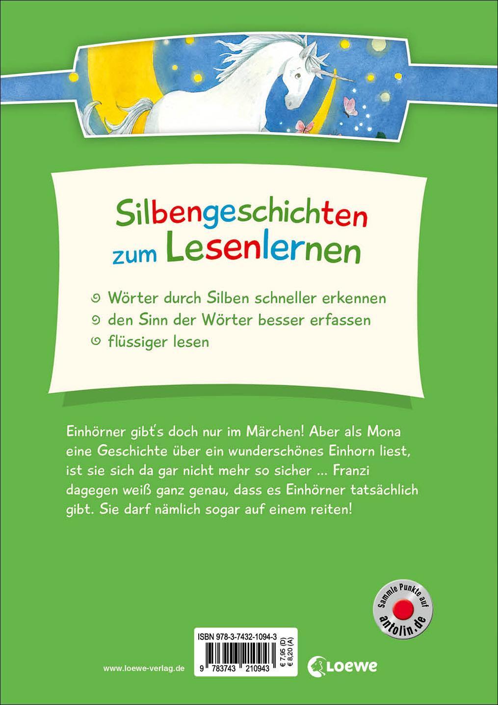 Rückseite: 9783743210943 | Silbengeschichten zum Lesenlernen - Einhorngeschichten | Judith Allert