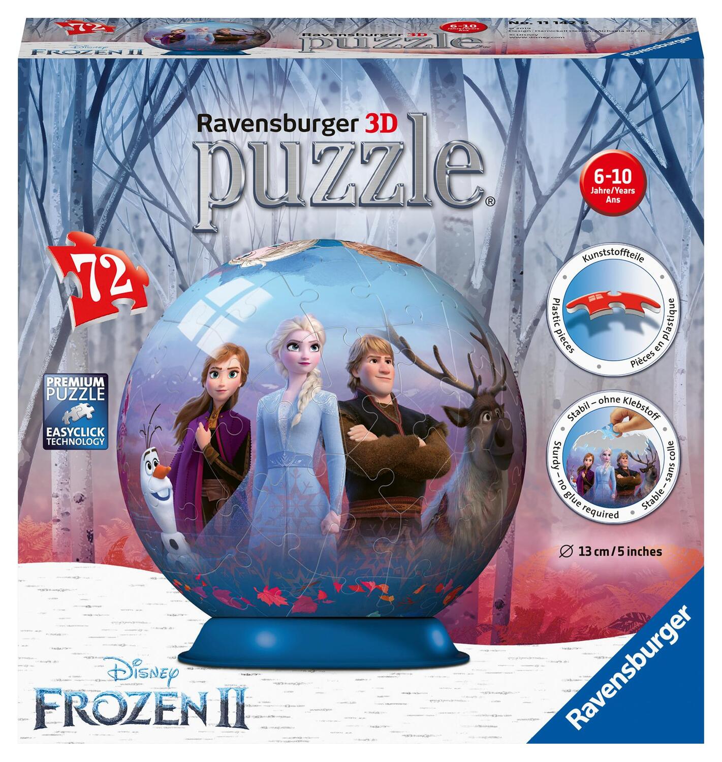 Cover: 4005556111428 | Ravensburger 3D Puzzle 11142 - Puzzle-Ball Disney Frozen 2 - 72...