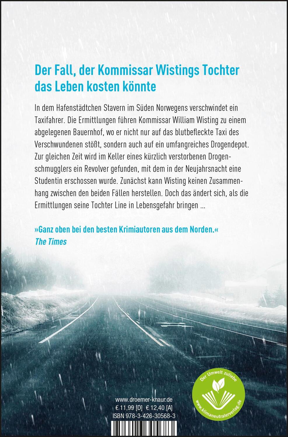 Rückseite: 9783426305683 | Blindgang | Kriminalroman / Ein Wisting-Roman | Jørn Lier Horst | Buch