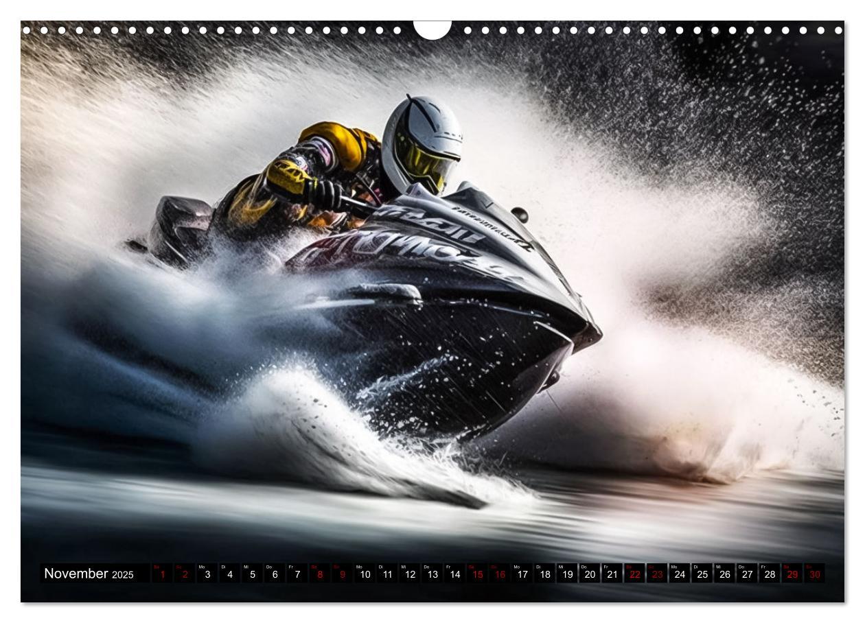 Bild: 9783383909238 | Jetski Power (Wandkalender 2025 DIN A3 quer), CALVENDO Monatskalender