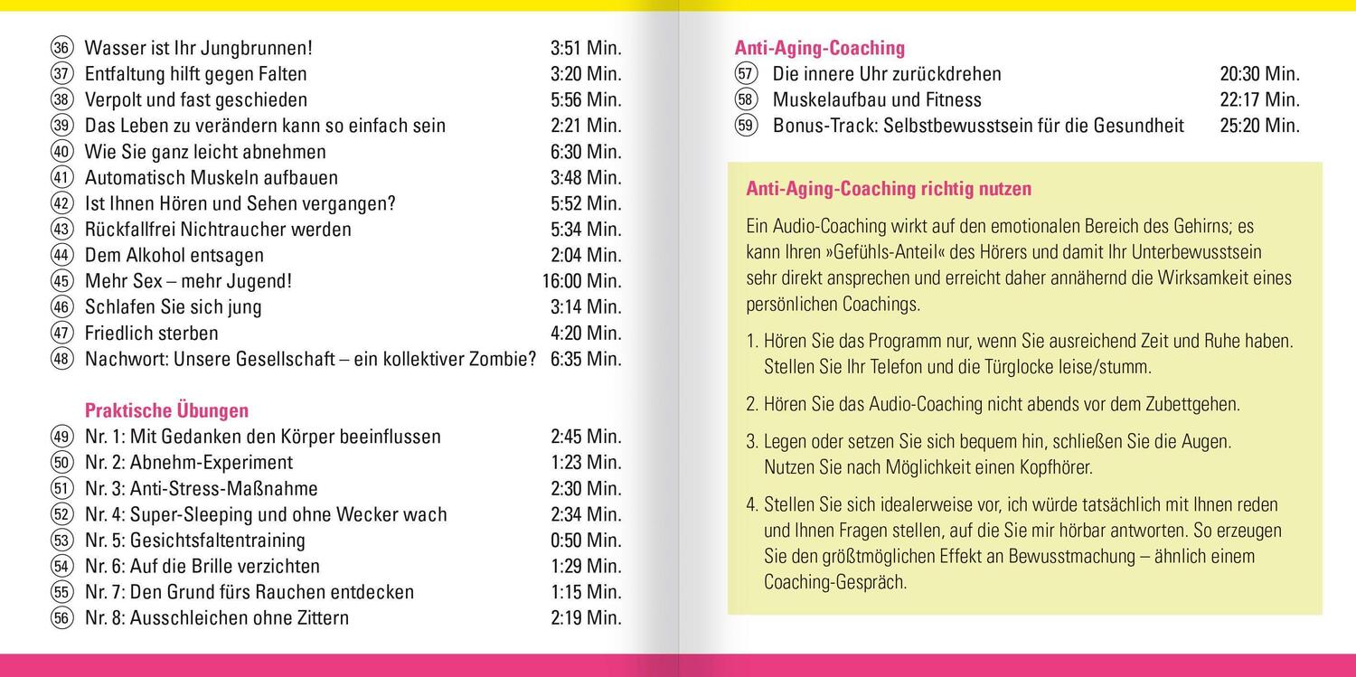 Bild: 9783863746483 | Die Psychologie des Jungbleibens. Hörbuch mit Audio-Coaching | Winter