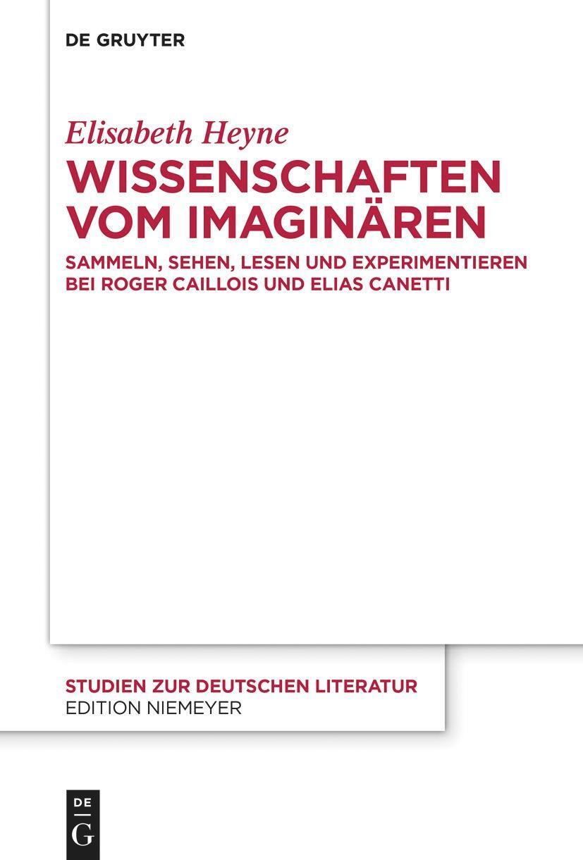 Cover: 9783110992199 | Wissenschaften vom Imaginären | Elisabeth Heyne | Taschenbuch | 2022