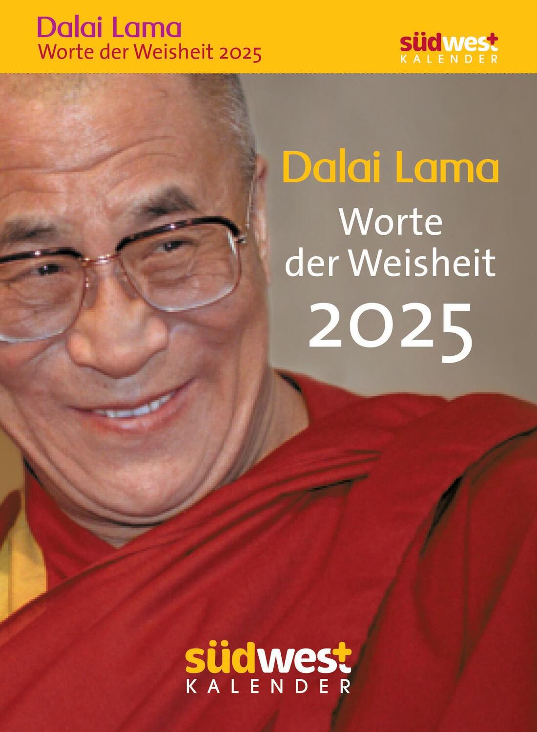 Cover: 9783517102887 | Dalai Lama - Worte der Weisheit 2025 - Tagesabreißkalender zum...