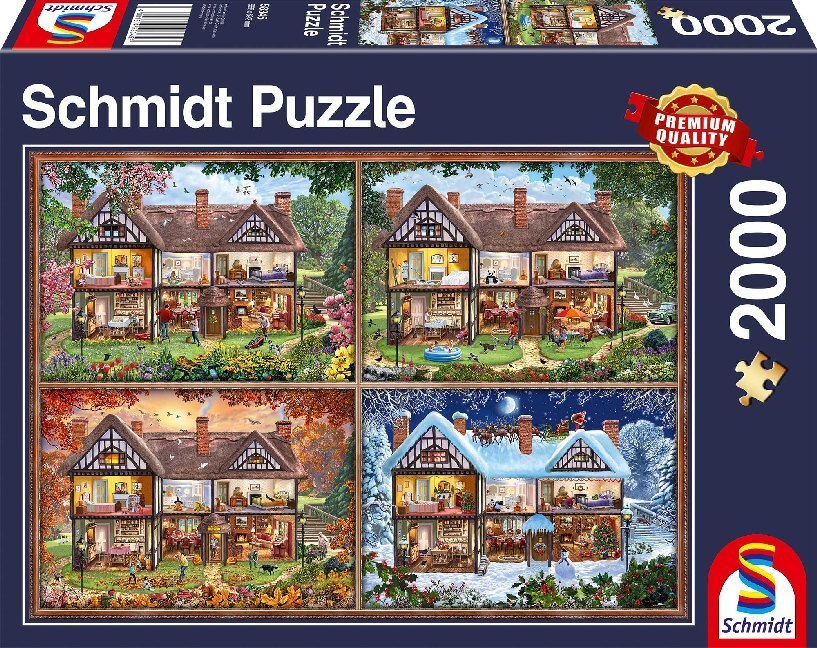Cover: 4001504583453 | Jahreszeiten Haus (Puzzle) | Panoramapuzzle | Spiel | In Spielebox