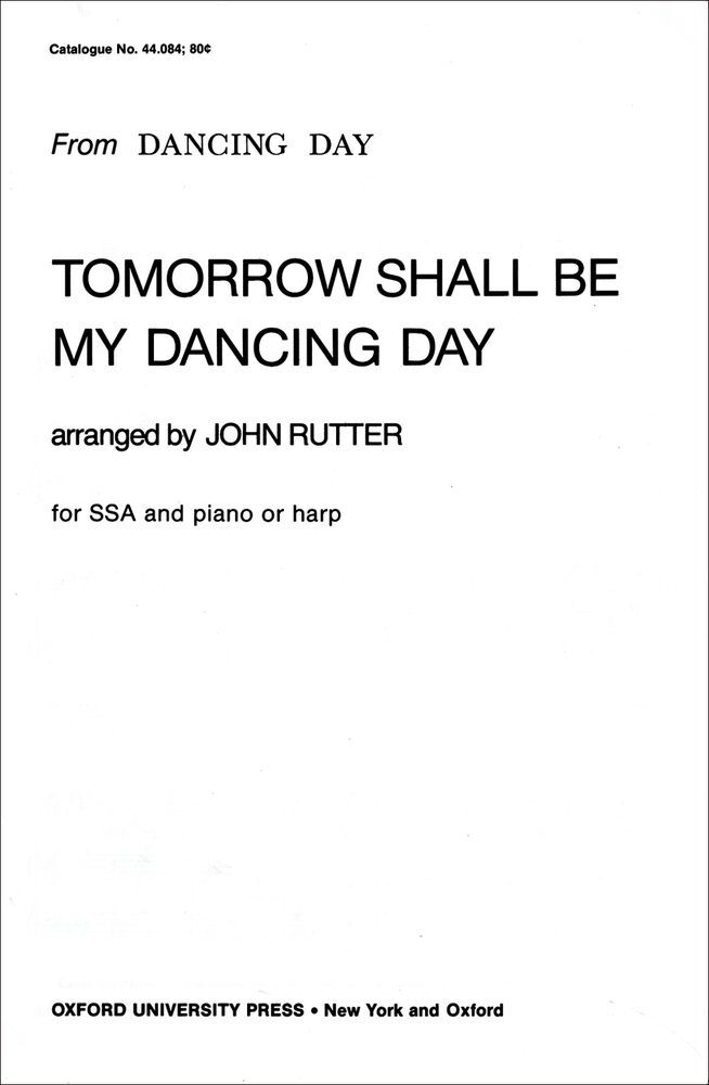 Cover: 9780193857148 | Tomorrow shall be my dancing day | John Rutter | Noten | Chorpartitur