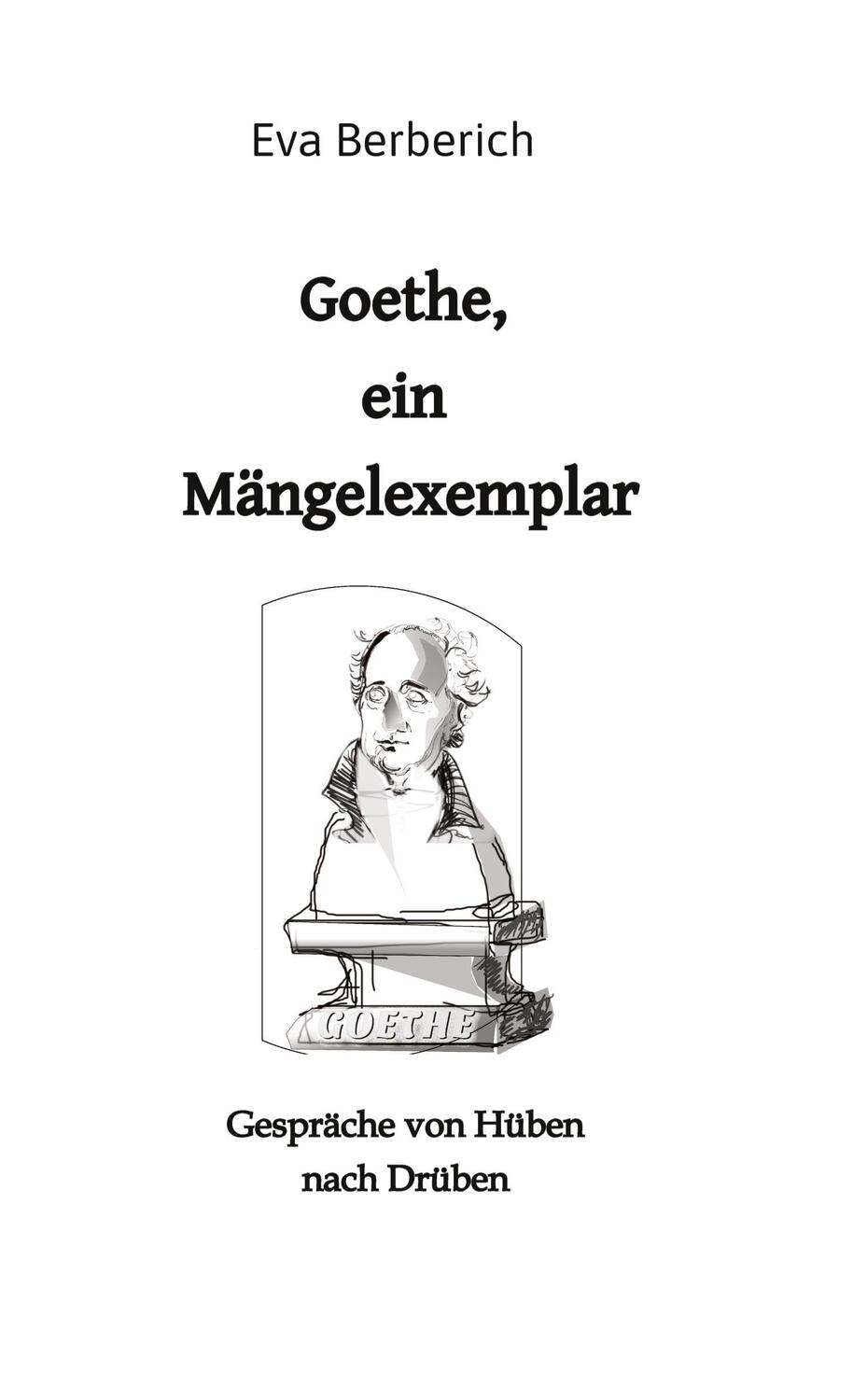 Cover: 9783347770829 | Goethe, ein Mängelexemplar | Gespräche von Hüben nach Drüben | Buch