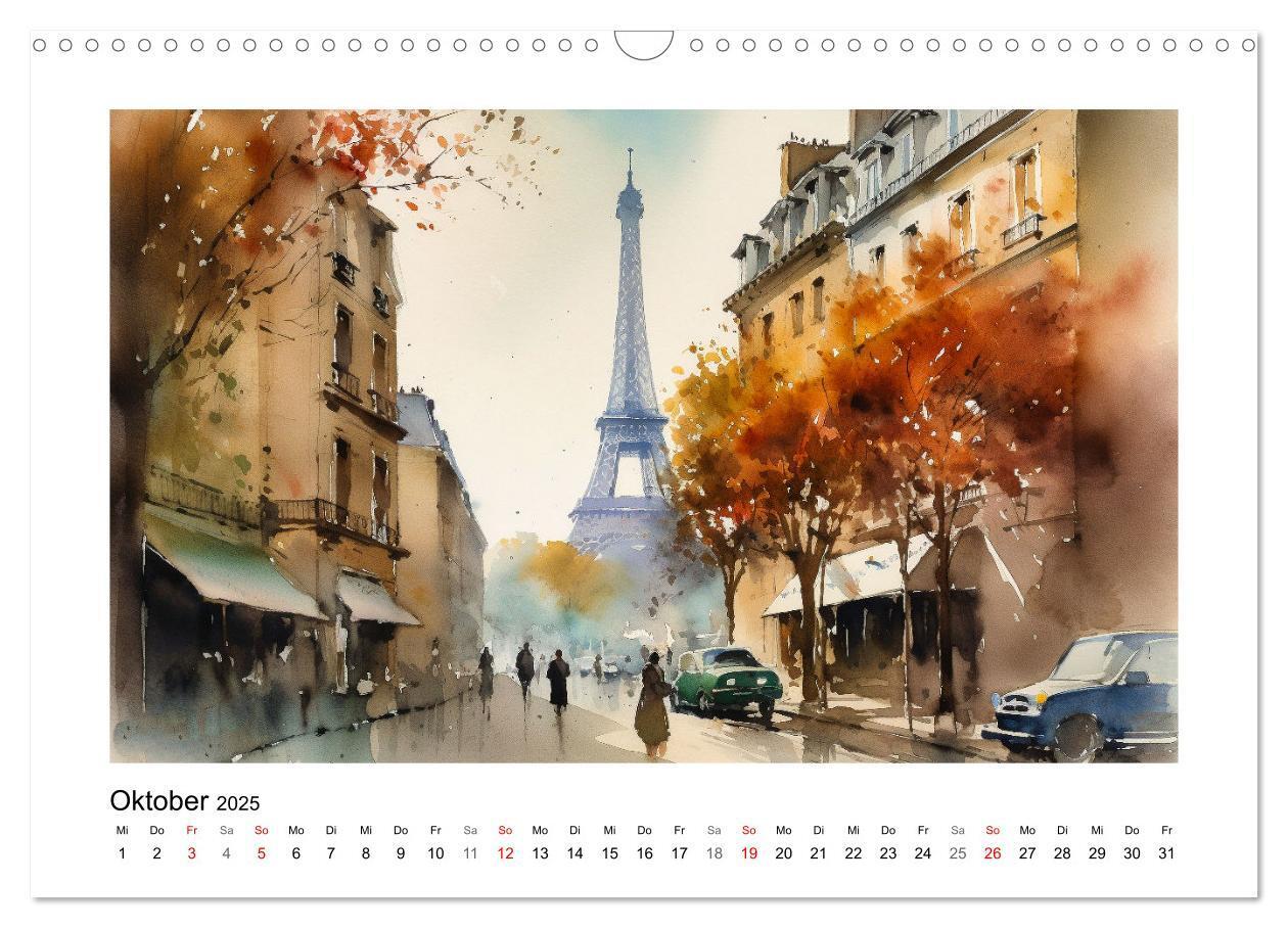 Bild: 9783383825774 | Romantisches Paris (Wandkalender 2025 DIN A3 quer), CALVENDO...