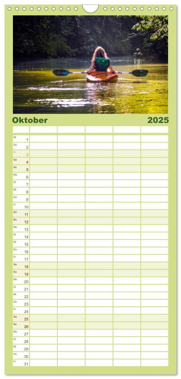 Bild: 9783457097410 | Familienplaner 2025 - Kajak Abenteuer mit 5 Spalten (Wandkalender,...