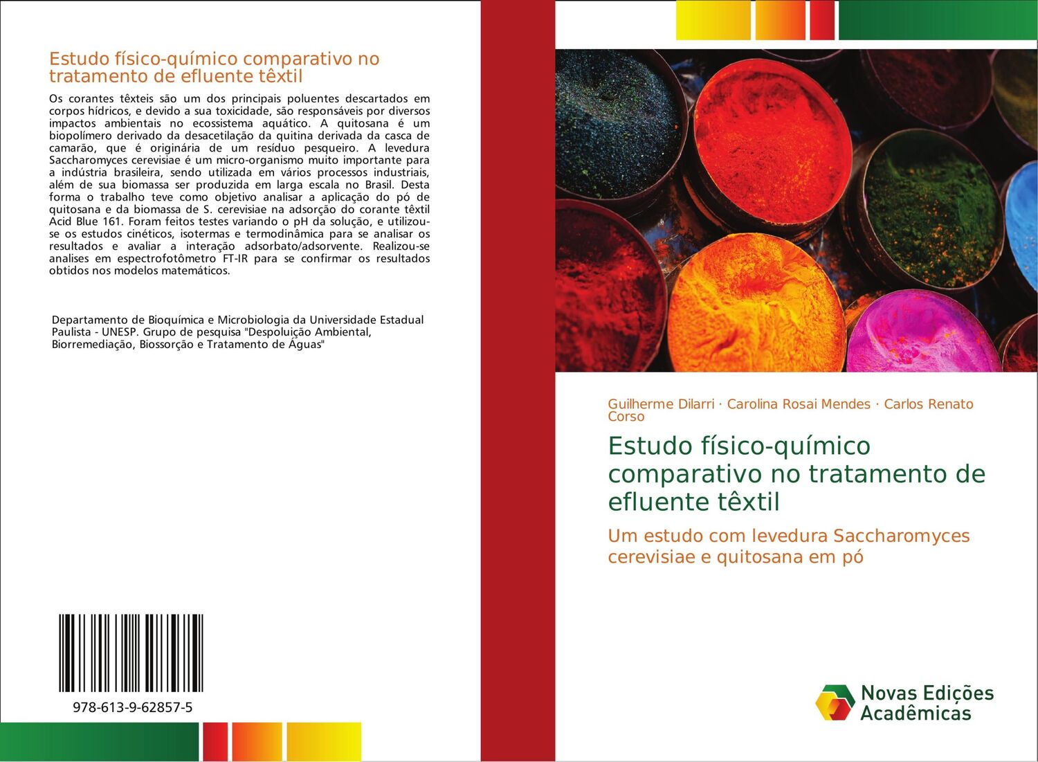 Cover: 9786139628575 | Estudo físico-químico comparativo no tratamento de efluente têxtil