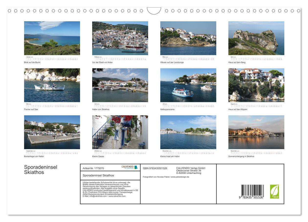 Bild: 9783435501526 | Sporadeninsel Skiathos (Wandkalender 2025 DIN A3 quer), CALVENDO...