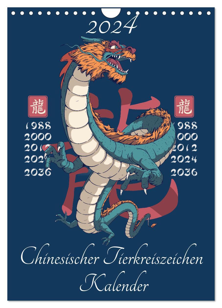 Cover: 9783675600454 | Chinesische Tierkreiszeichen (Wandkalender 2024 DIN A4 hoch),...