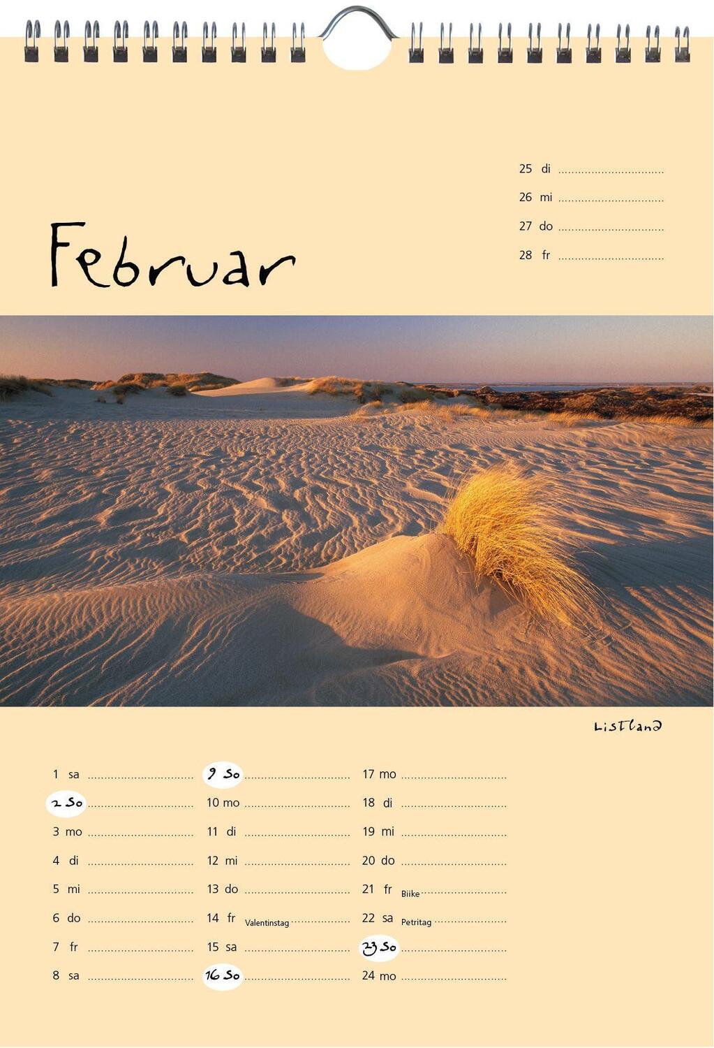 Bild: 9783944498591 | Sylt-die Insel 2025 A4 Kalender | Gernot Westendorf | Kalender | 2025