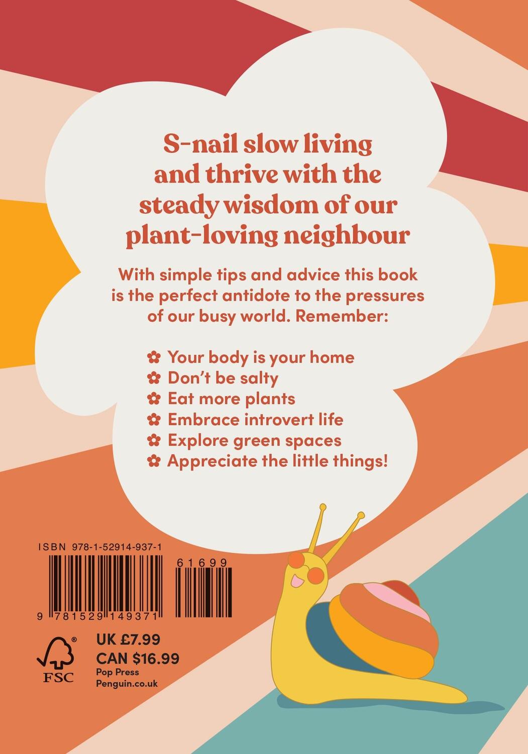 Rückseite: 9781529149371 | Be More Snail | find joy and thrive by living in the slow lane | Press