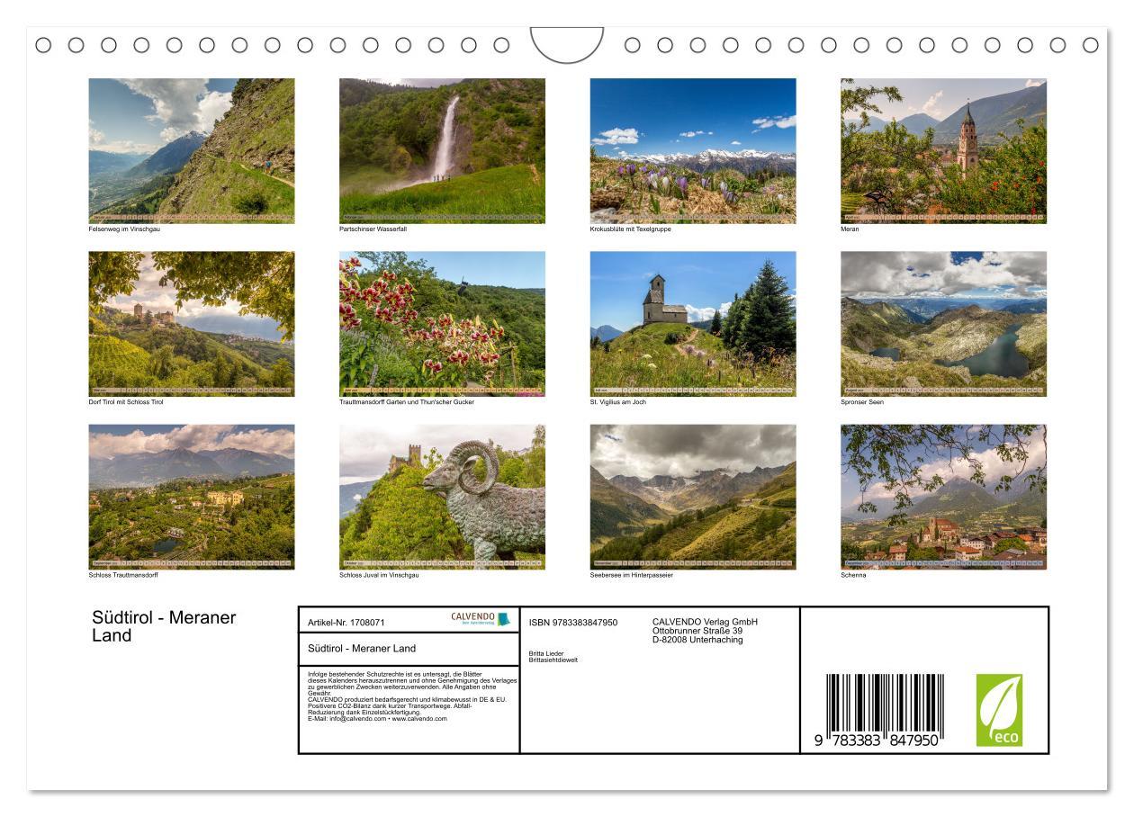 Bild: 9783383847950 | Südtirol - Meraner Land (Wandkalender 2025 DIN A4 quer), CALVENDO...