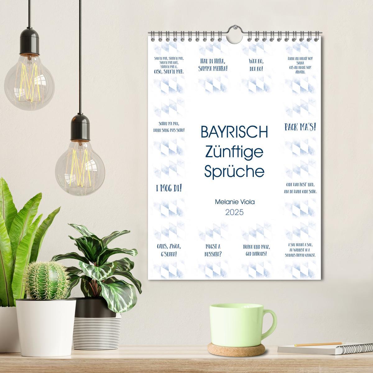 Bild: 9783435976393 | BAYRISCH Zünftige Sprüche (Wandkalender 2025 DIN A4 hoch), CALVENDO...