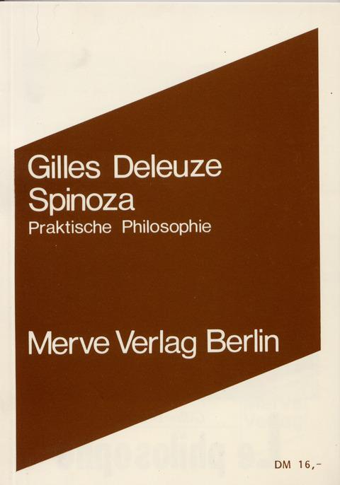 Cover: 9783883960593 | Spinoza | Praktische Philosophie | Gilles Deleuze | Taschenbuch | 2008