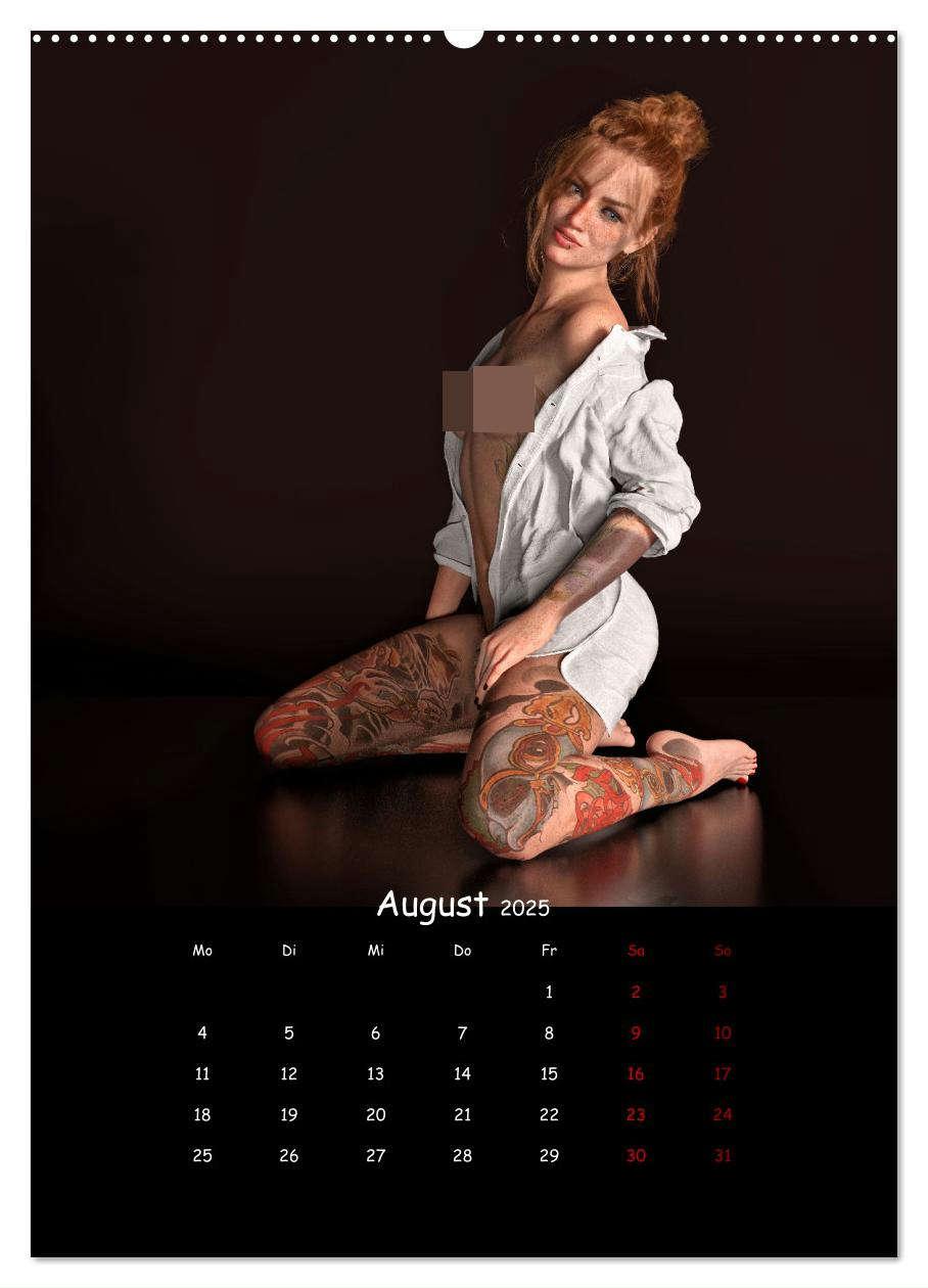 Bild: 9783435890378 | Portraits von tätowierten Frauen (Wandkalender 2025 DIN A2 hoch),...