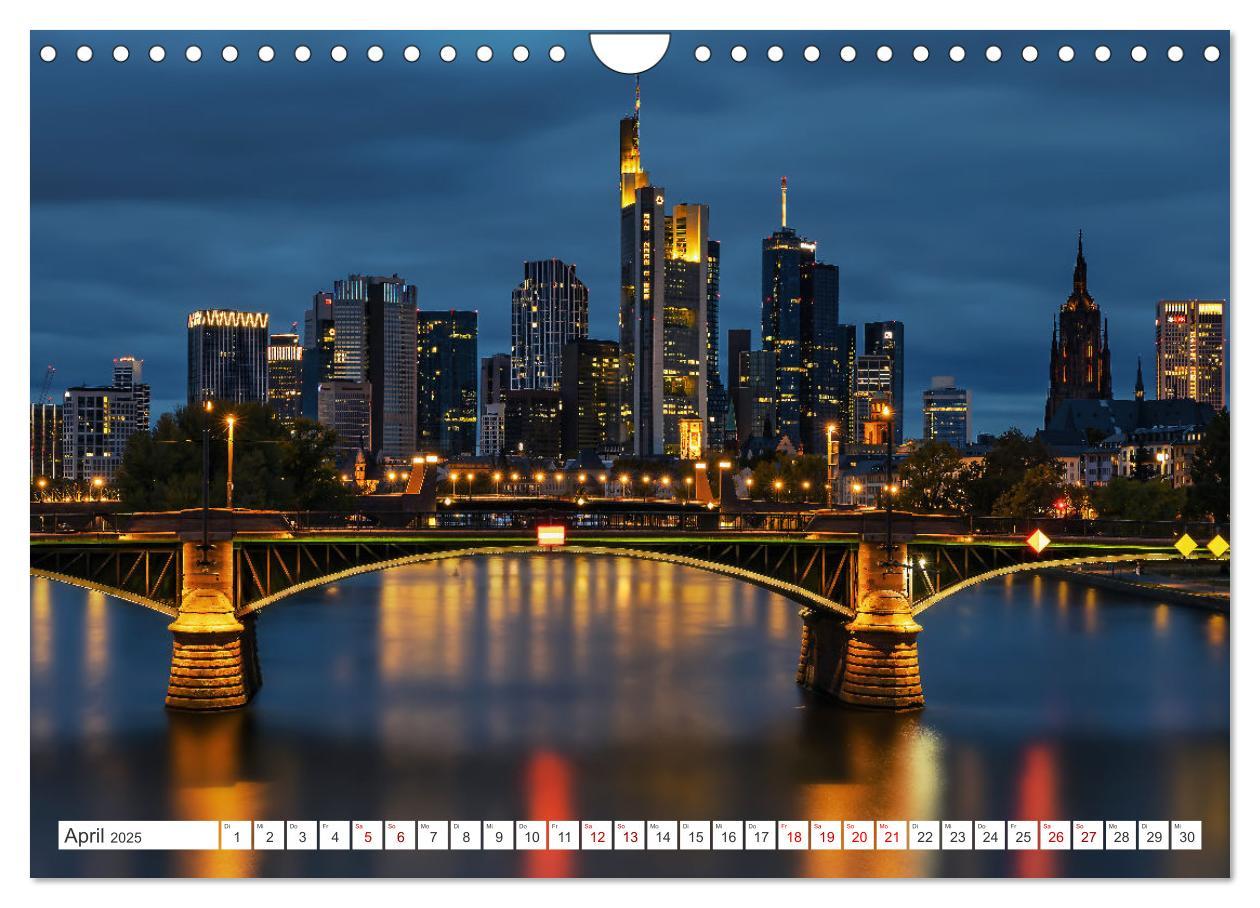 Bild: 9783383843655 | Frankfurt am Main - at night (Wandkalender 2025 DIN A4 quer),...