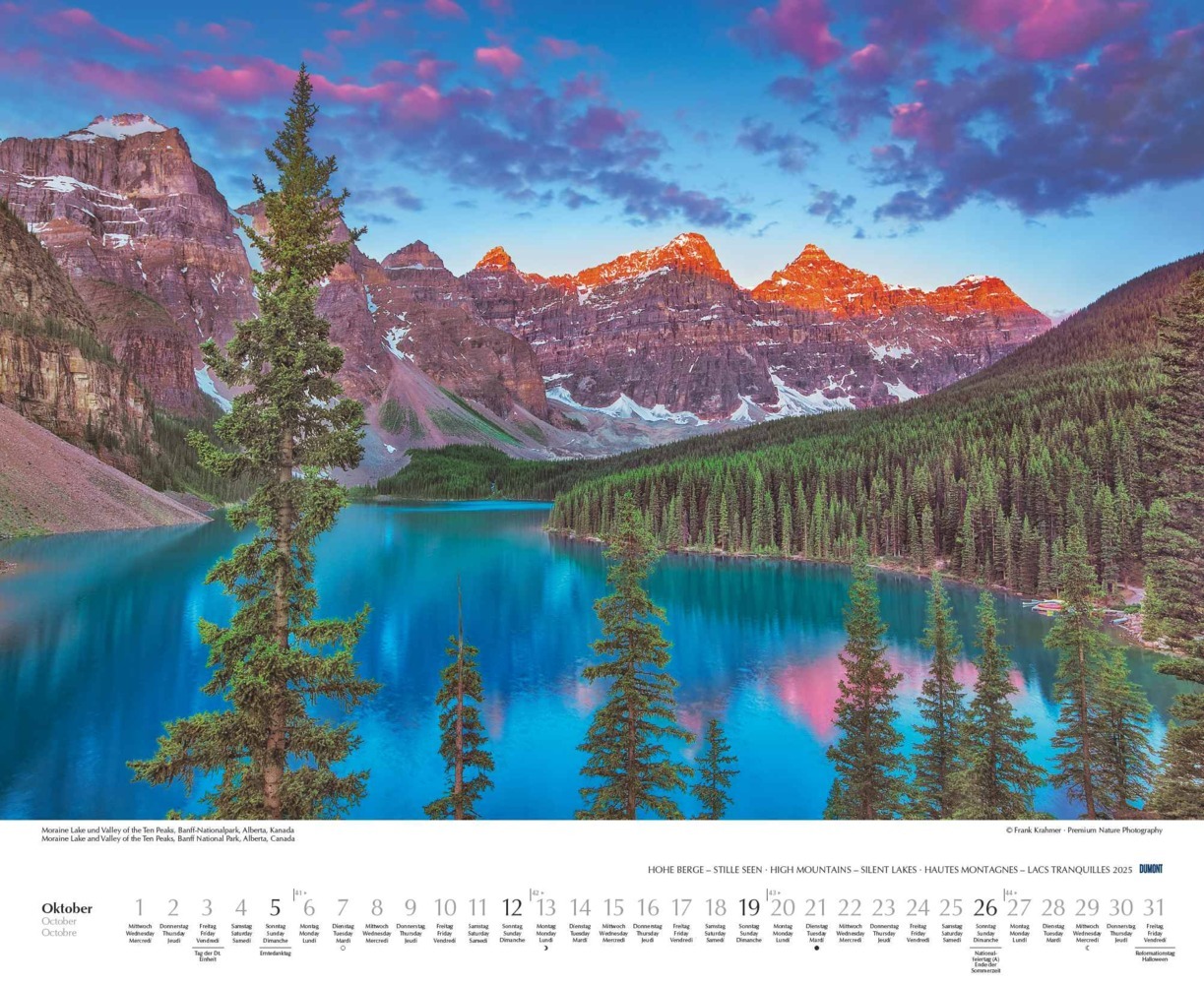 Bild: 4250809653570 | DUMONT - Hohe Berge - Stille Seen 2025 Wandkalender, 52x42,5cm,...