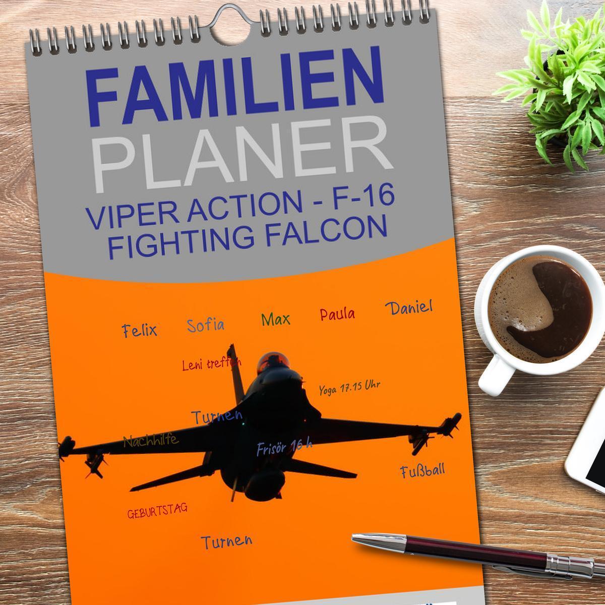 Bild: 9783457096161 | Familienplaner 2025 - VIPER ACTION - F-16 FIGHTING FALCON mit 5...