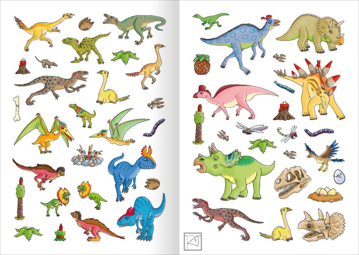 Bild: 9783845848150 | MINI-Stickerheft - Dinosaurier | Über 200 Sticker | Sebastian Coenen