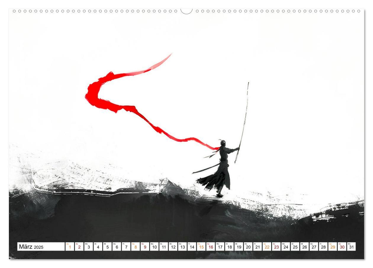 Bild: 9783383802089 | Samurai Illustrationen (Wandkalender 2025 DIN A2 quer), CALVENDO...