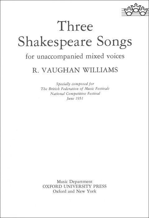 Cover: 9780193438279 | Three Shakespeare Songs | Ralph Vaughan Williams | Einzelstimme