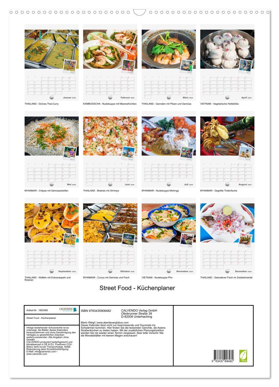 Bild: 9783435906482 | Street Food - Küchenplaner (Wandkalender 2025 DIN A2 hoch),...