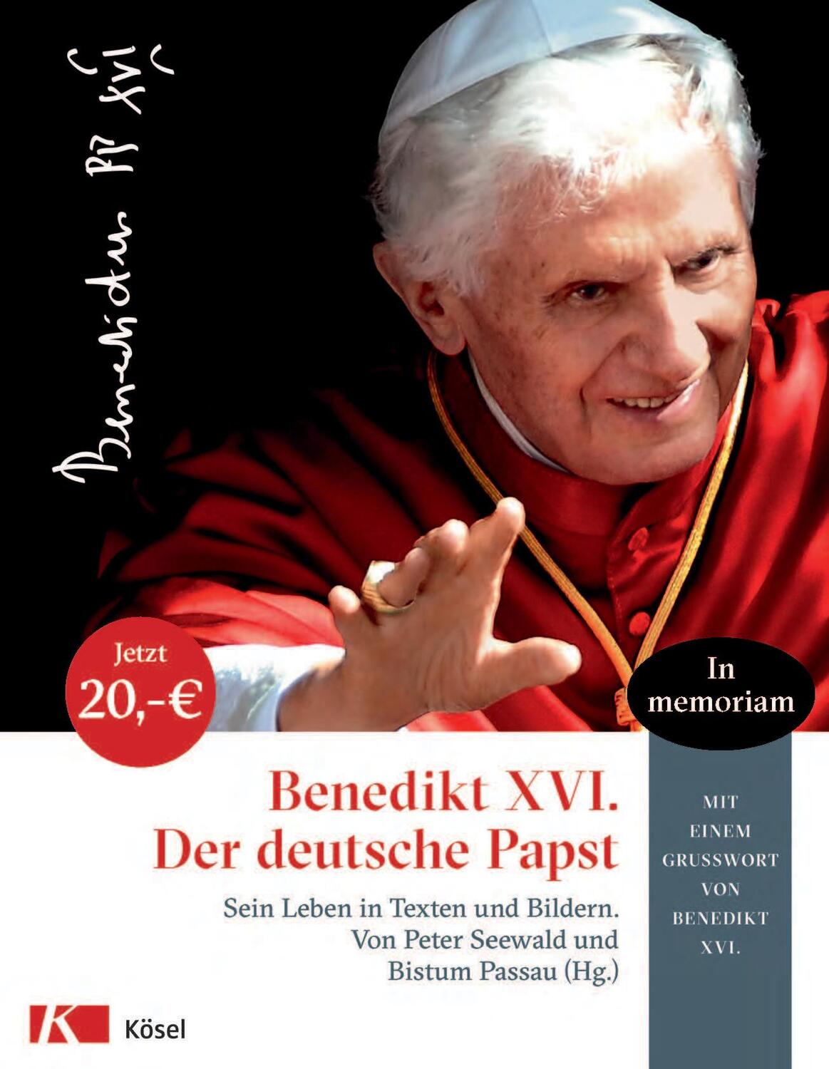 Cover: 9783466372157 | Benedikt XVI. | Der deutsche Papst | Peter Seewald (u. a.) | Buch