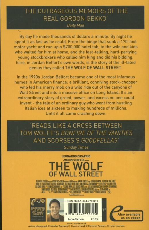 Rückseite: 9781444778120 | The Wolf of Wall Street | Jordan Belfort | Taschenbuch | 528 S. | 2013