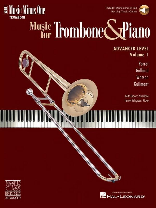 Cover: 9781596154735 | Advanced Trombone Solos, Volume 1 | for Trombone | Music Minus One