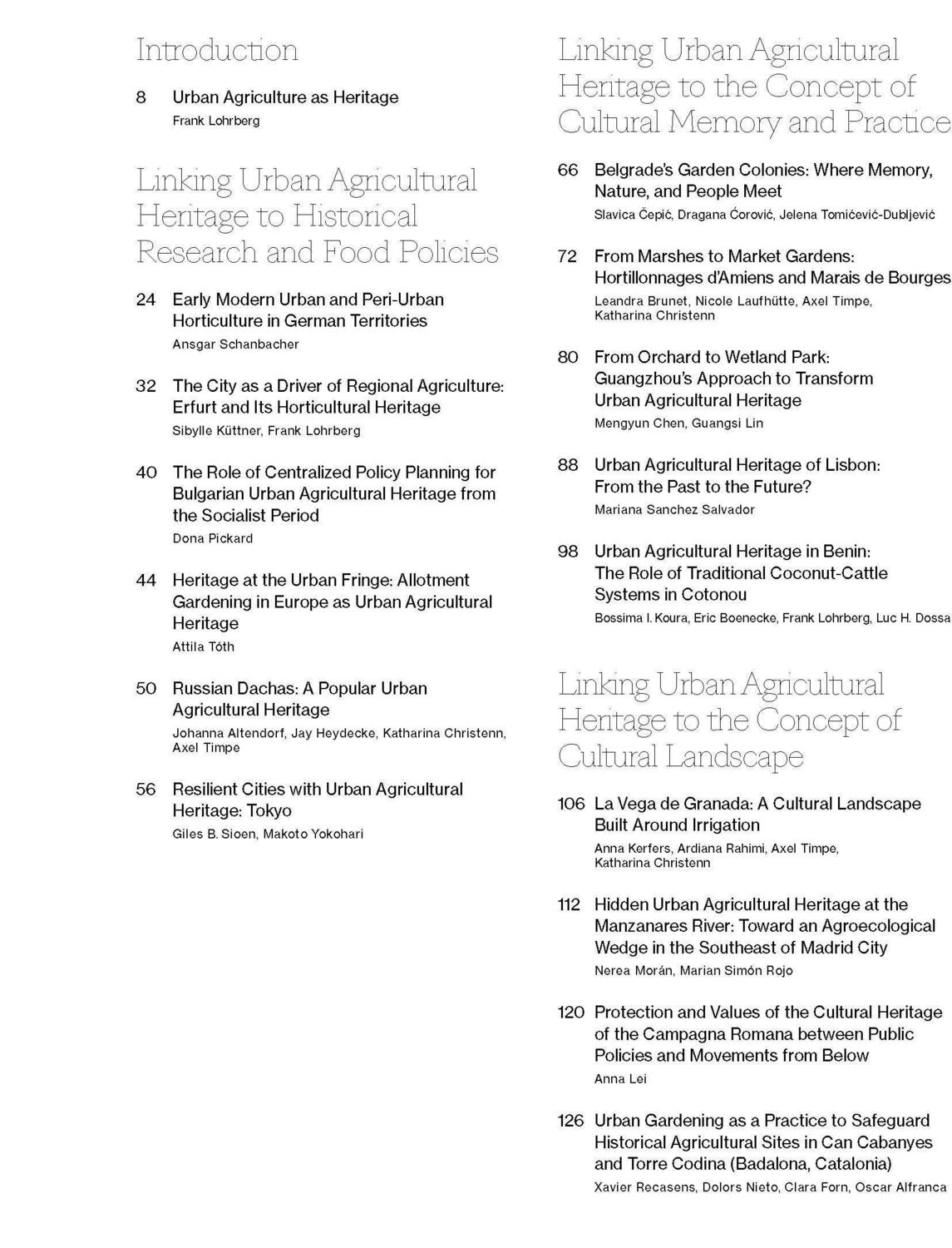 Bild: 9783035622515 | Urban Agricultural Heritage | Frank Lohrberg (u. a.) | Taschenbuch