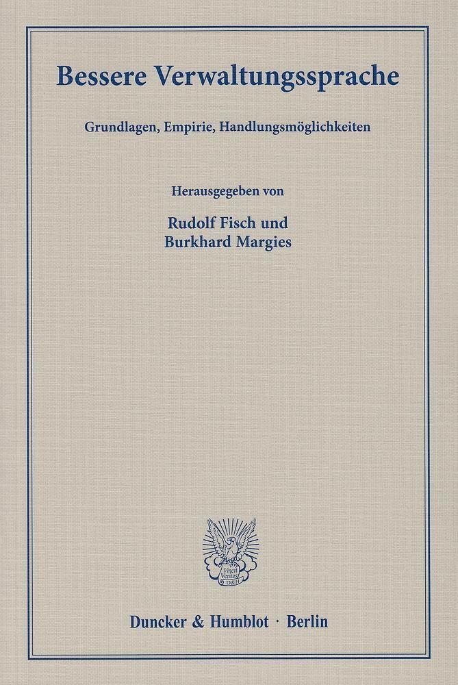 Cover: 9783428144150 | Bessere Verwaltungssprache | Taschenbuch | 248 S. | Deutsch | 2014
