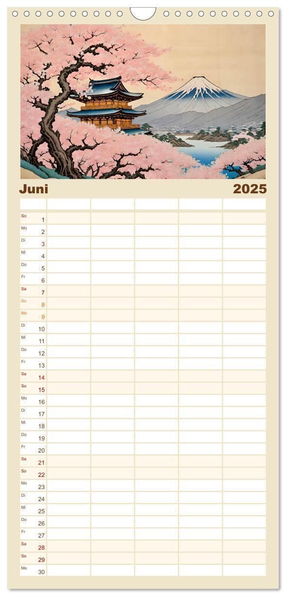 Bild: 9783457193761 | Familienplaner 2025 - Hanami in Japan mit 5 Spalten (Wandkalender,...