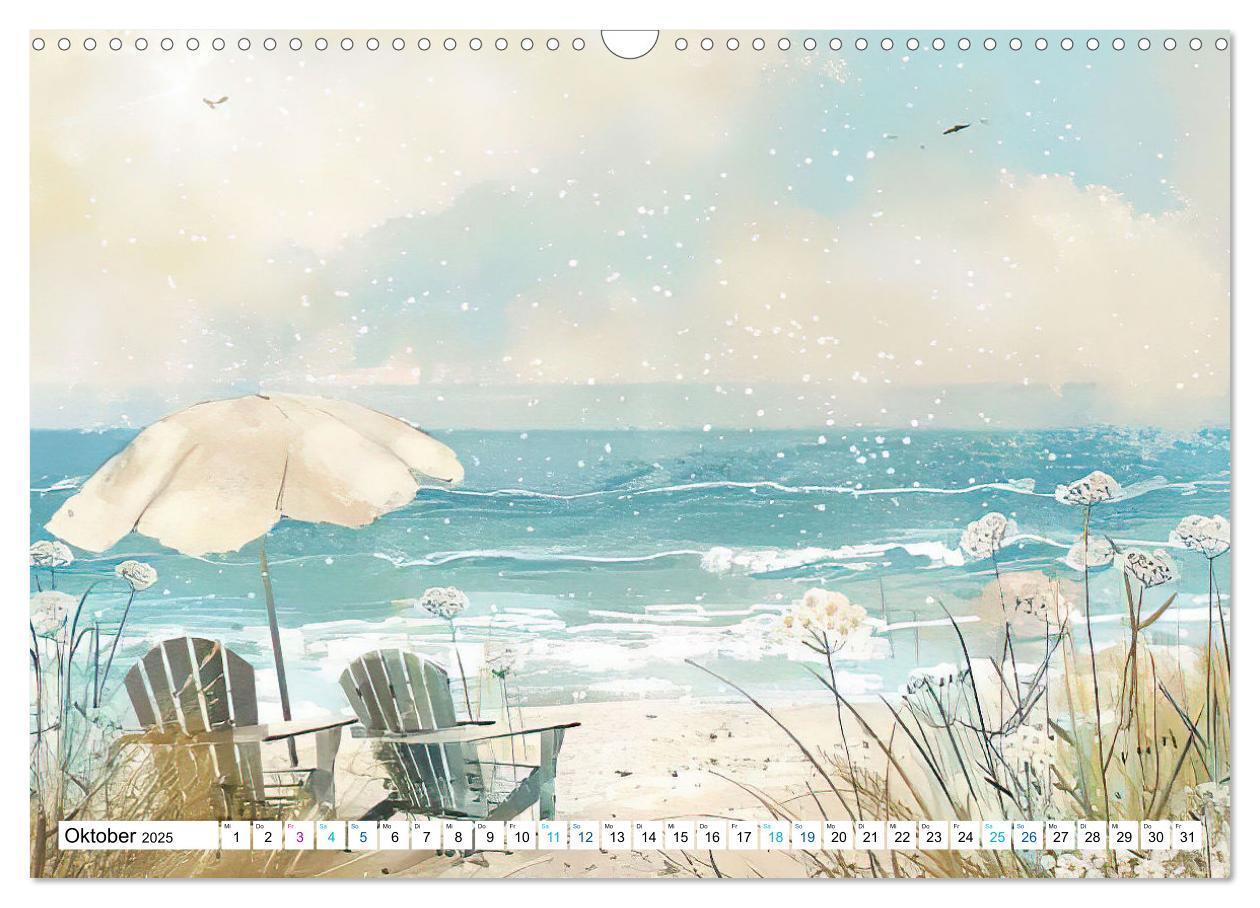 Bild: 9783457170342 | Strandträume in Aquarell (Wandkalender 2025 DIN A3 quer), CALVENDO...