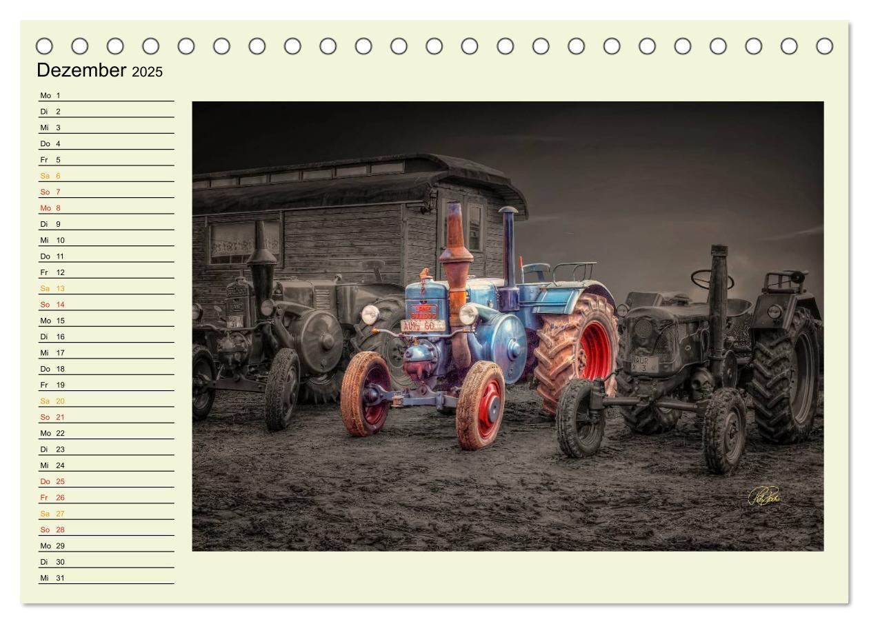 Bild: 9783435585229 | Traktoren - Oldtimer (Tischkalender 2025 DIN A5 quer), CALVENDO...