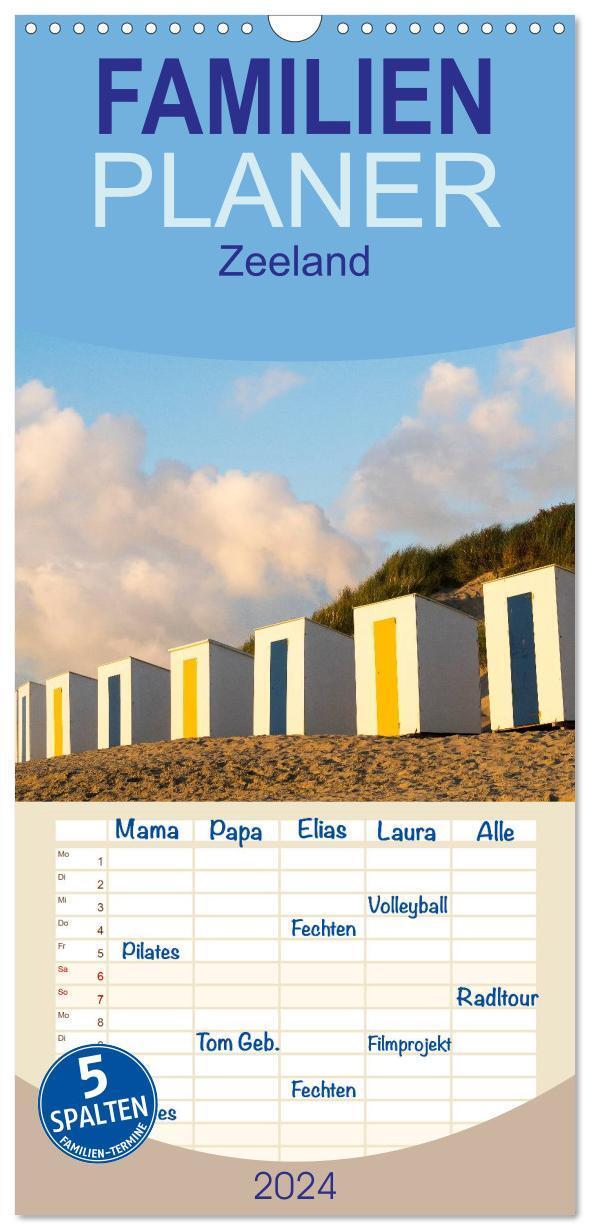 Cover: 9783383075865 | Familienplaner 2024 - Zeeland mit 5 Spalten (Wandkalender, 21 x 45...